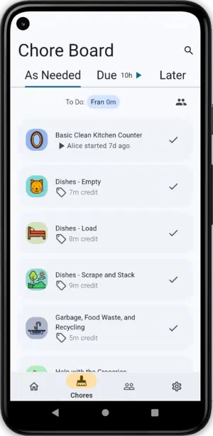 ChoreFire on Android